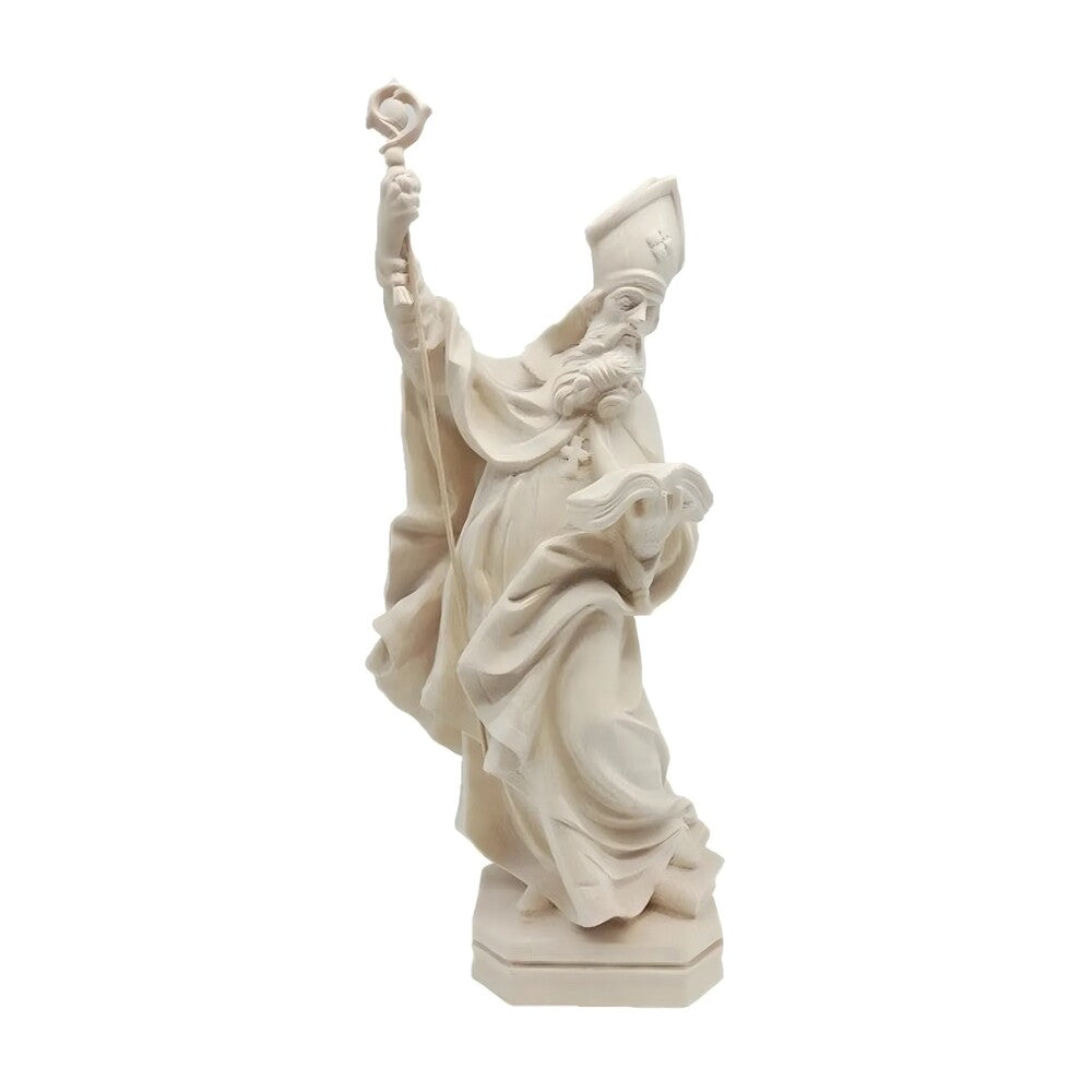 Sculpture Saint Conrad Bishop with Crozier and Lamb