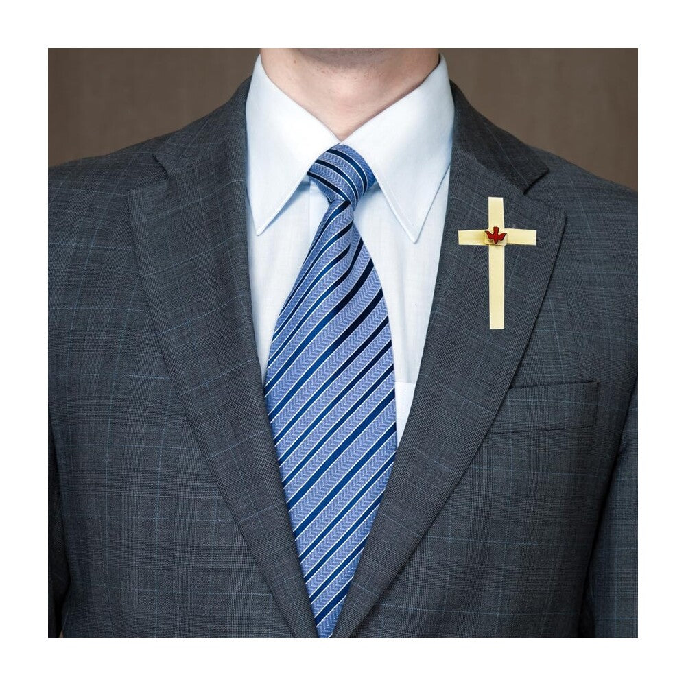 Indian Mini Palm Crosses with Holy Spirit Lapel Pin