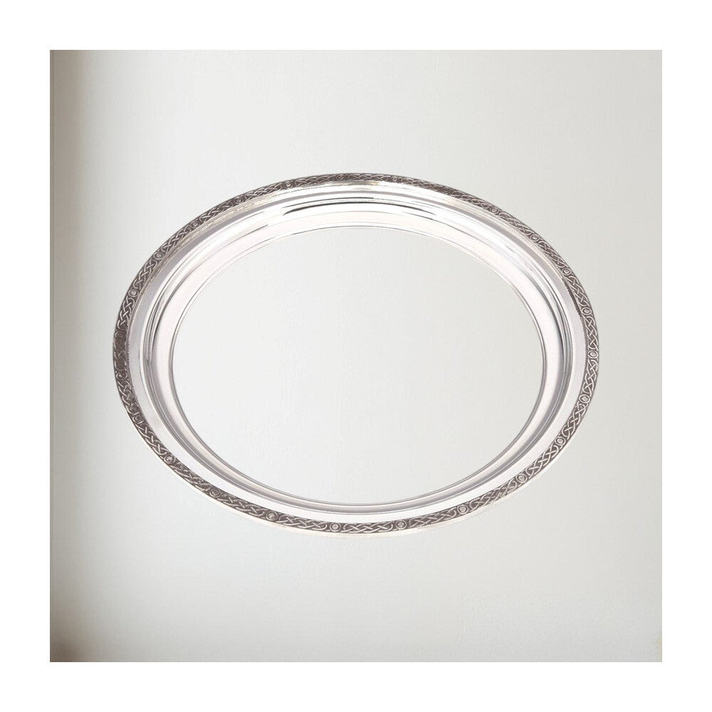 Large Celtic Rim Pewter Tray