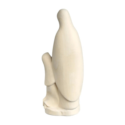 Statue of Our Lady of Lourdes with Saint Bernadette in Wood, Val Gardena