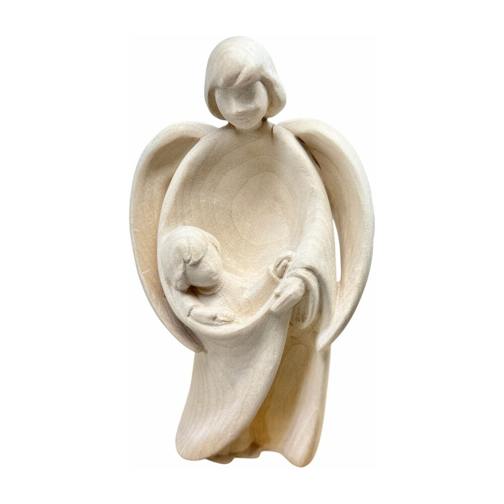 Guardian Angel Sculpture with Child | Sacred Handicrafts Val Gardena