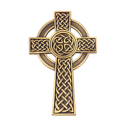 8" Fine Pewter Knotted celtic Cross, Style JC9022K