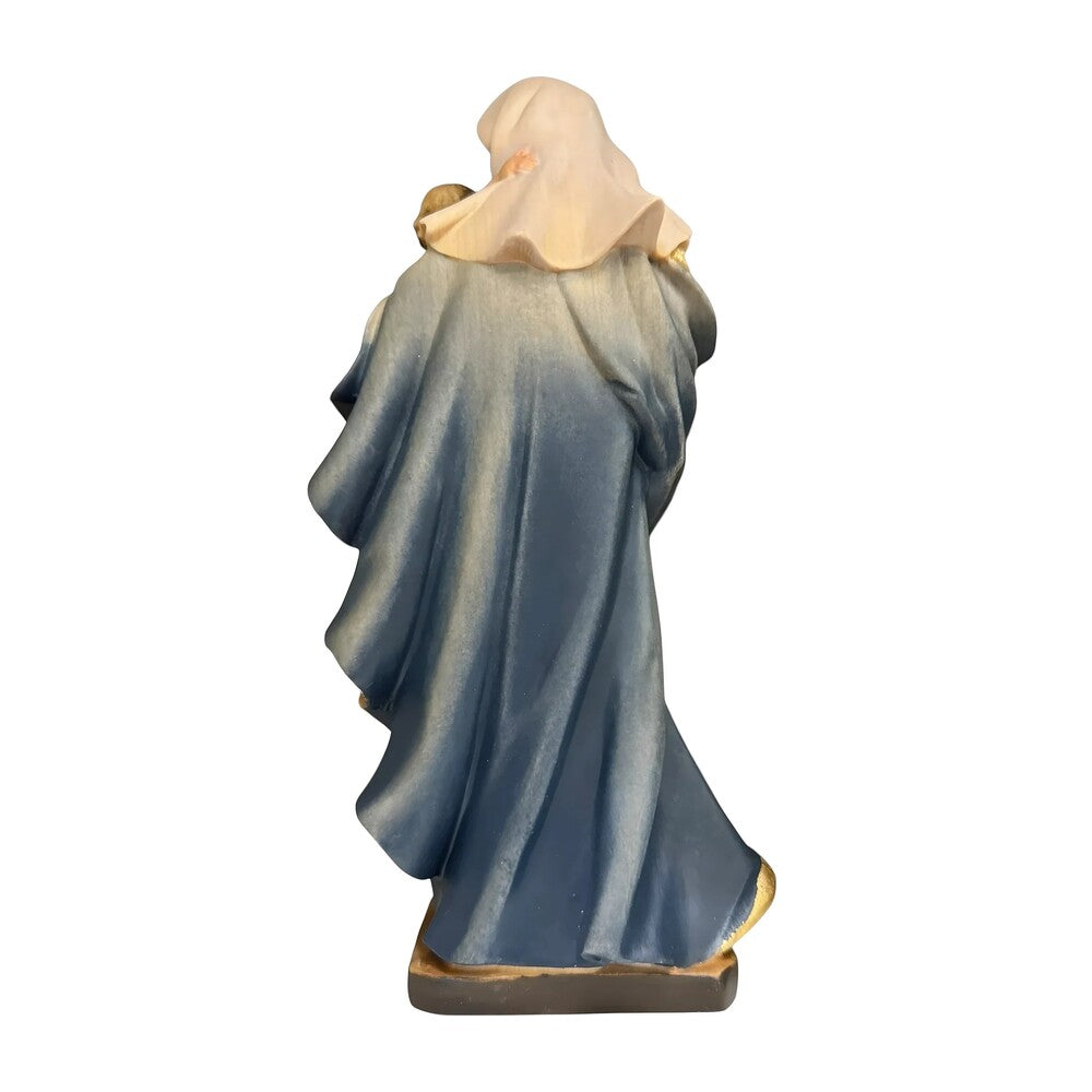 Our Lady of the Heart with Child statue in carved wood from Val Gardena