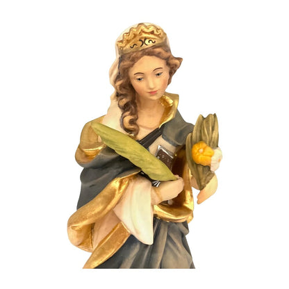 Saint Dorothy Statue in Hand-Carved Wood | Val Gardena Crafts
