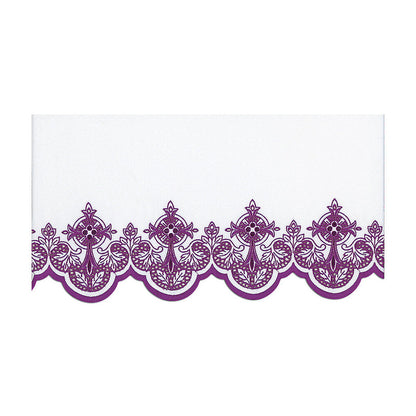 Purple Silk Embroidered Altar Cloth - Design BV508P