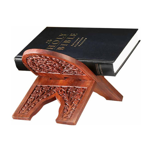 Rosewood Carved Bible Stand