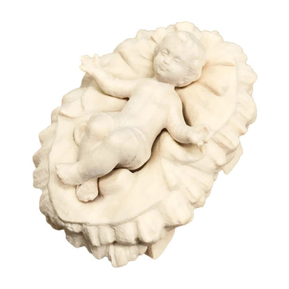 Baby Jesus with Crib - Maple Wood