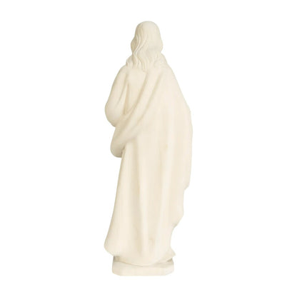 Sacred Heart of Jesus Sculpture in Hand-Painted Val Gardena Wood