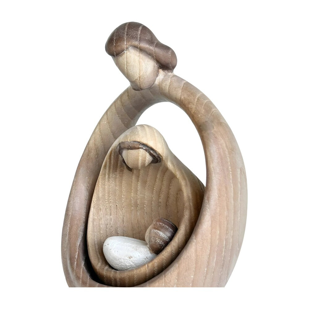 Sacred Family Modern Minimalist Nativity Scene - Wood Sculpture