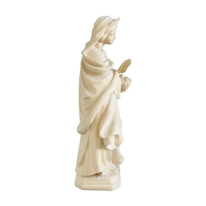 Saint Dorothy, Hand-Painted Wooden Statue, Val Gardena Craftsmanship