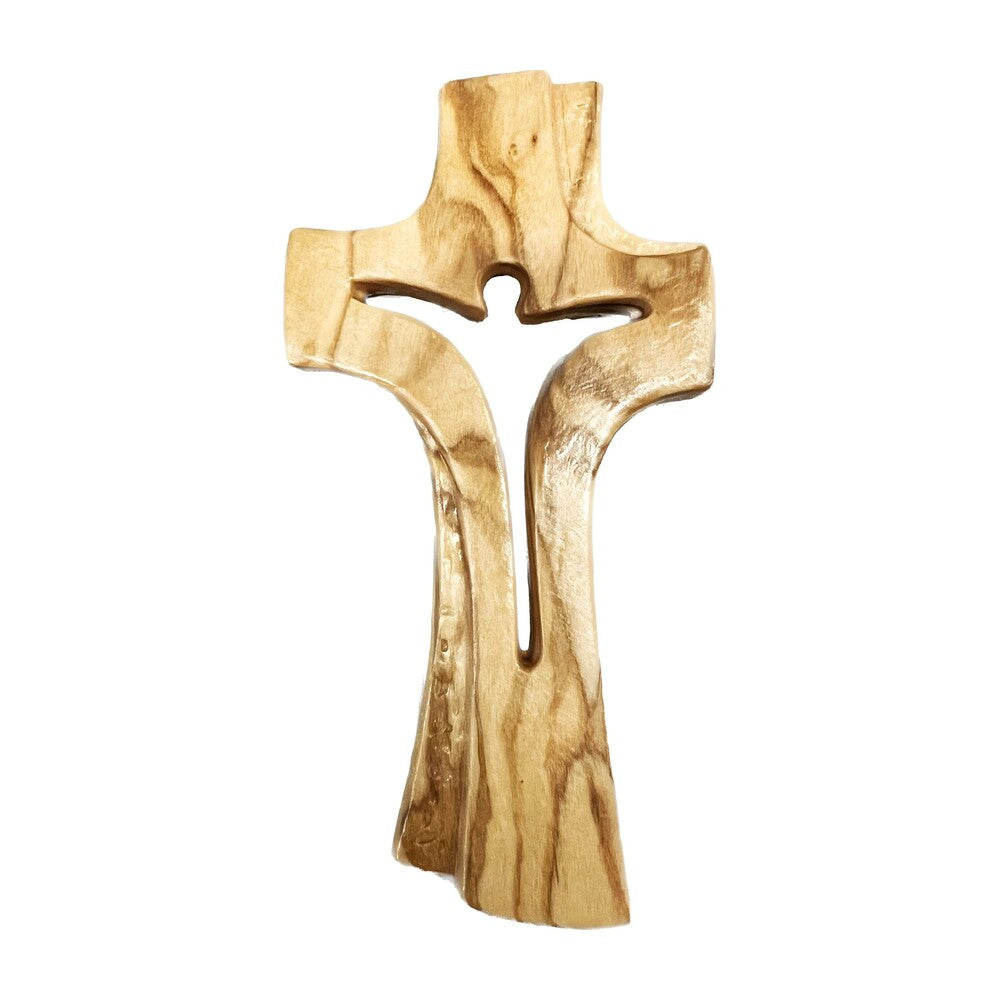 Modern Abstract Maple Wood Cross from Val Gardena