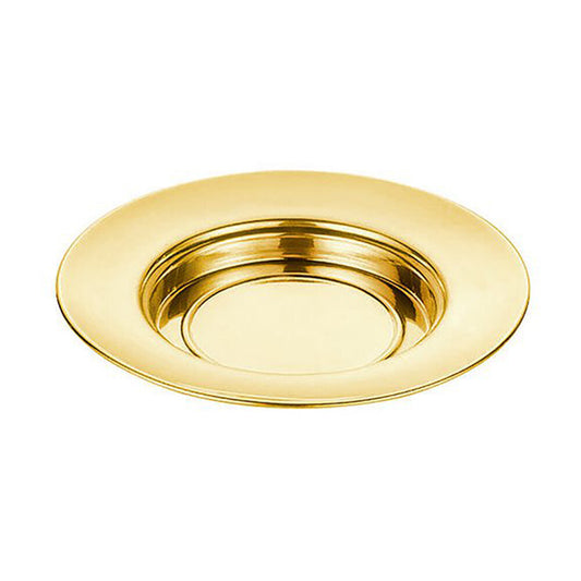 10 1/4" Diameter Polished Steel Bread Plate