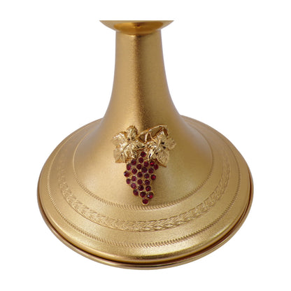 7 7/8" High Chalice with Red Grapes