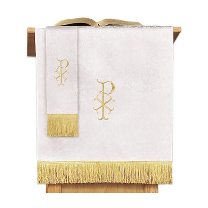 Jacquard Reversible Bookmark with Dove: Red/White