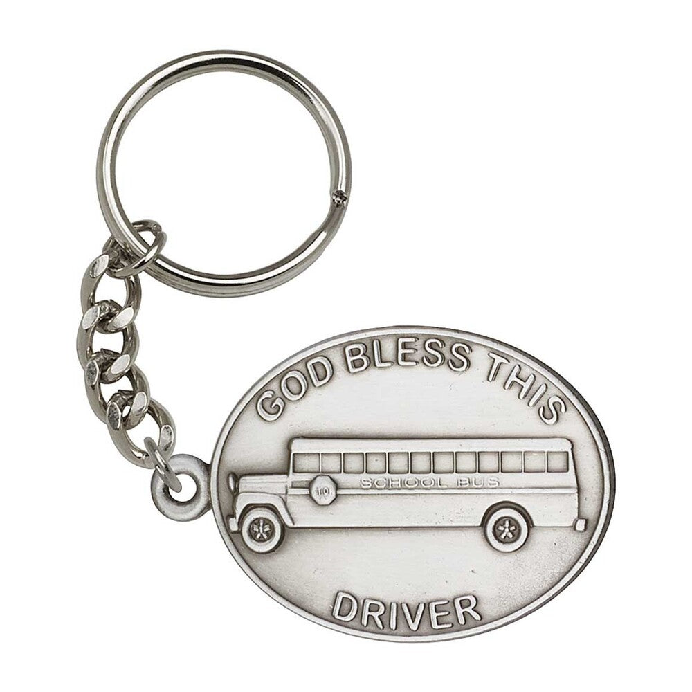 God Bless This Bus Driver Keychain