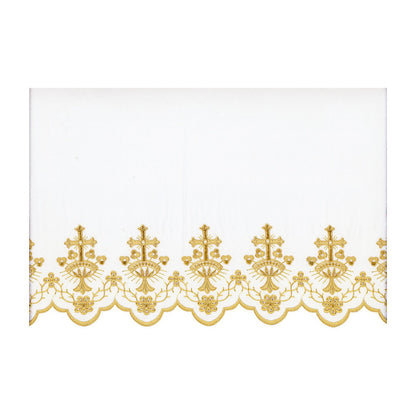 Gold Or White Silk Embroidered Altar Cloth - Design BV7007