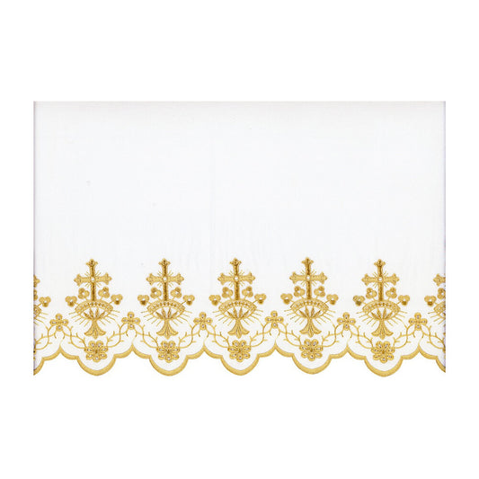 Gold Or White Silk Embroidered Altar Cloth - Design BV7007