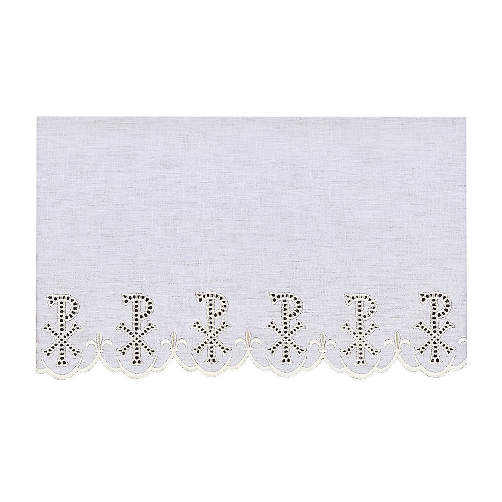 White Silk Embroidered Altar Cloth - Design BV6021