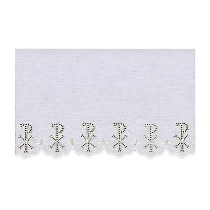 White Silk Embroidered Altar Cloth - Design BV6021
