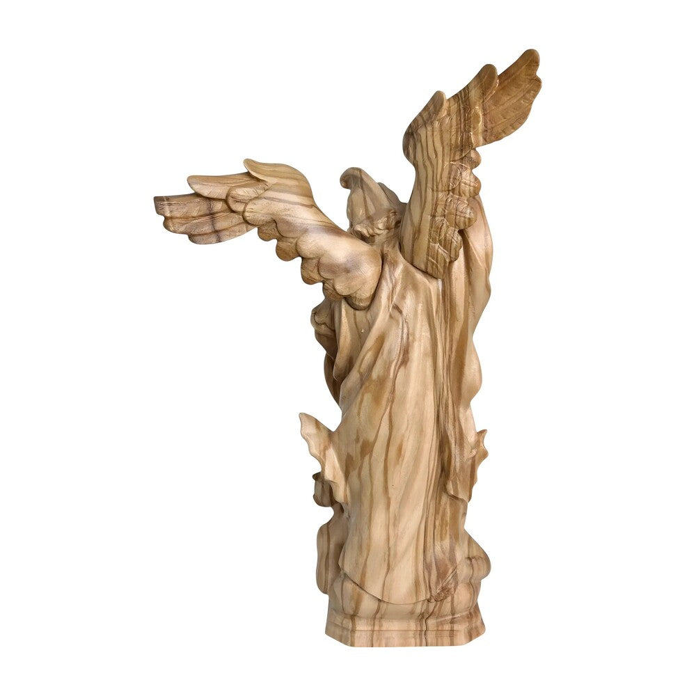 Archangel Michael Defeating Satan Statue - Val Gardena Wood Sculpture
