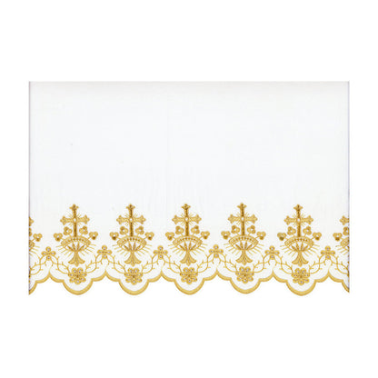 Gold or White Silk Embroidered Altar Cloth - Design BV8007