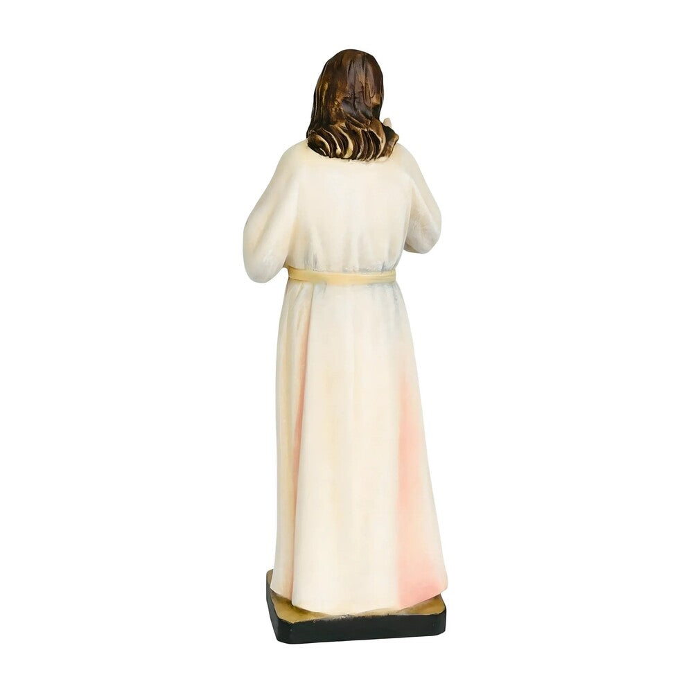 Risen Christ, Handcrafted Painted Wood Sculpture