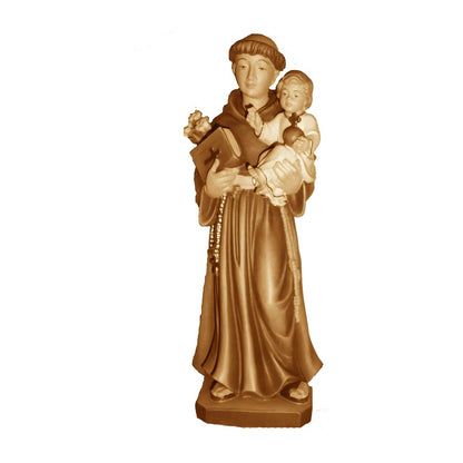 Saint Anthony of Padua and Infant Jesus statue carved in wood