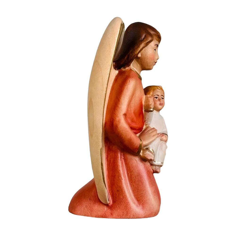 Guardian Angel with Child Hand-carved in Maple Wood