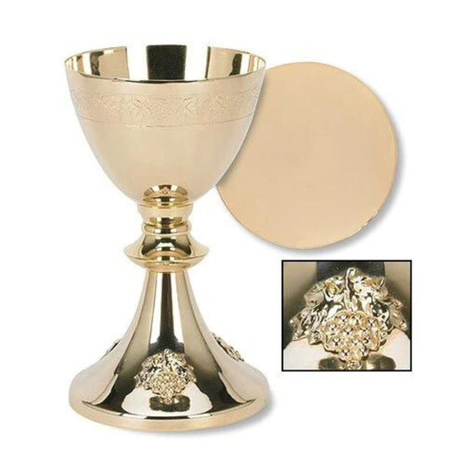 Grape Cluster Design Chalice & Paten Set