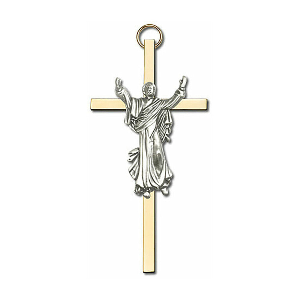 Risen Christ 4" Metal Wall Cross 4830