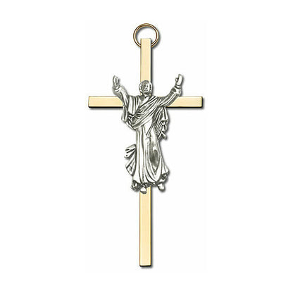 Risen Christ 4" Metal Wall Cross 4830