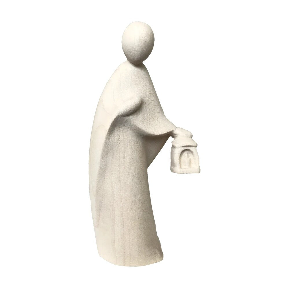 Saint Joseph Sculpture with Lantern - Maple Wood