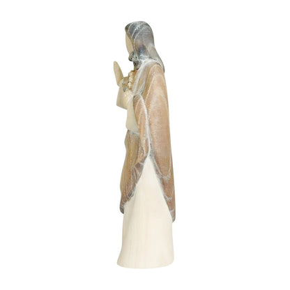 Modern Wooden Sacred Heart of Jesus Sculpture from Val Gardena