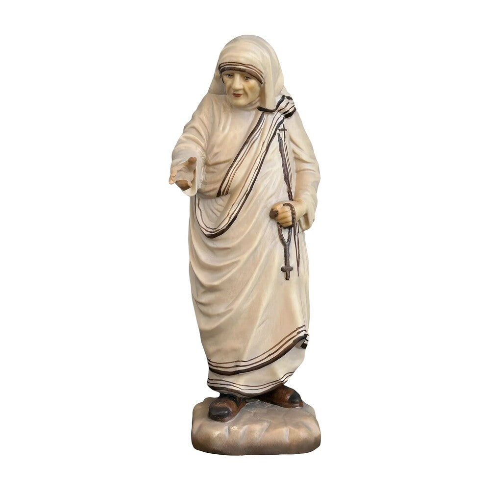 Saint Teresa of Calcutta Statue in Maple and Lime Wood Val Gardena