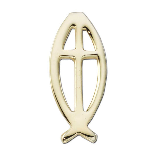 Fish Cross Lapel Pin
