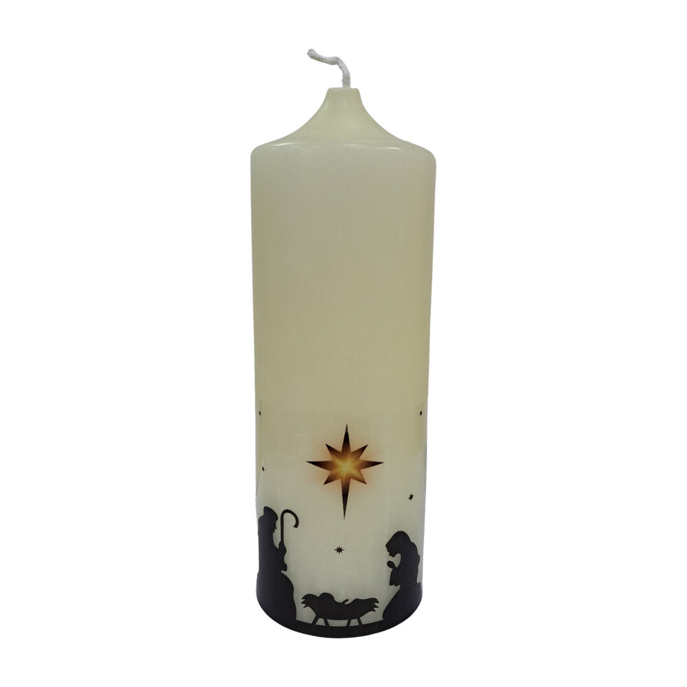 3" x 12" Home Christmas Panoramic Candle