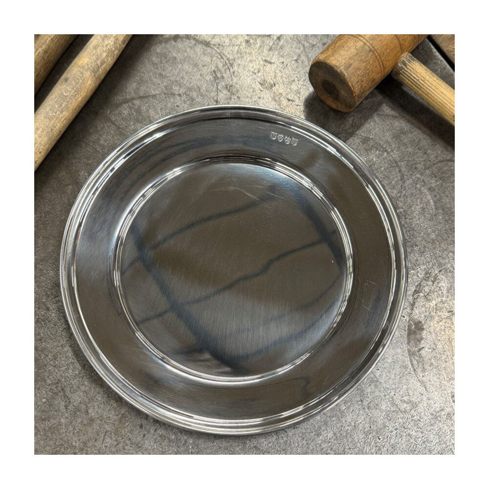 Medium Polished Finish Pewter Plate