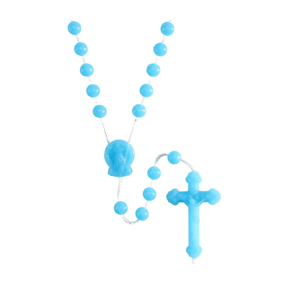 Rose-Scented Blue Cord Rosary