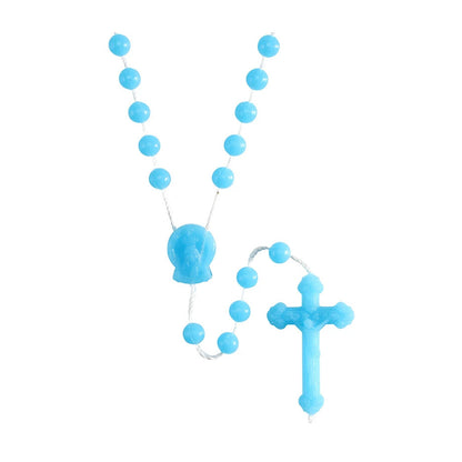 Rose-Scented Blue Cord Rosary