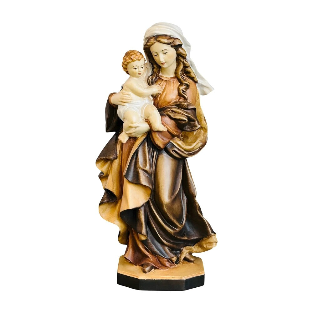 Statue Our Lady of Reverence carved in Val Gardena Wood