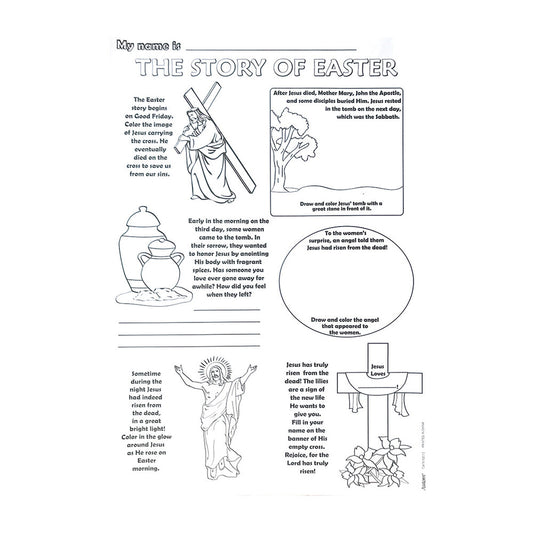 Colour Your Own Lent/Easter Posters 'The Story of Easter' Individual Pk 1