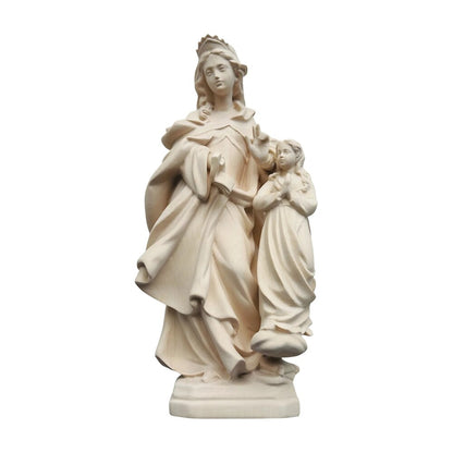 Polychrome Wood Statue of Saint Anne with Baby Mary