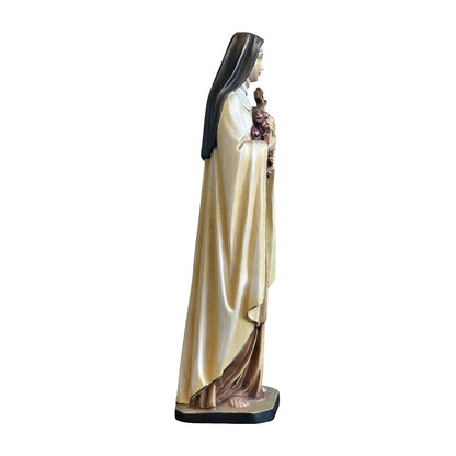 Statue of Saint Thérèse of Lisieux in hand-carved and hand-painted wood