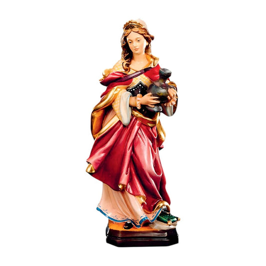 Carved Wooden Statue of Saint Mary Magdalene - Val Gardena Craftsmanship