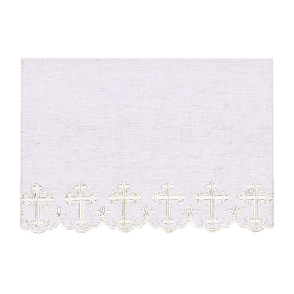 White Silk Embroidered Altar Cloth - Design BV1009