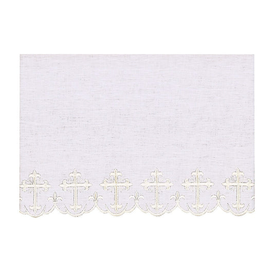 White Silk Embroidered Altar Cloth - Design BV1009