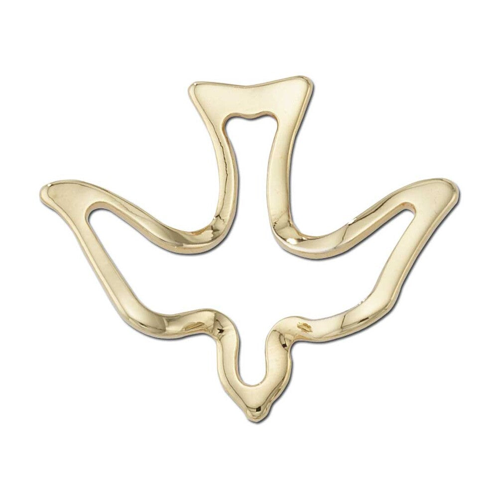 Gold Dove Outline Lapel Pin