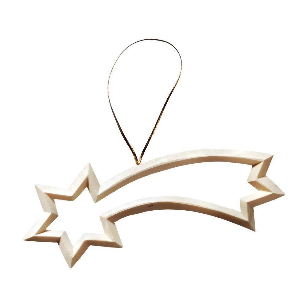 Hanging Christmas Star - Natural Wood