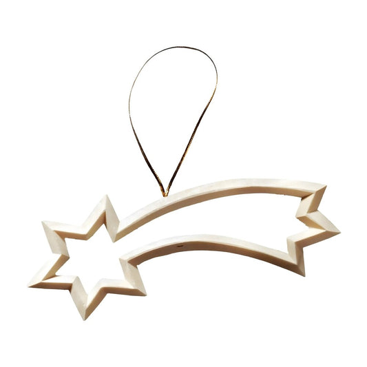 Hanging Christmas Star - Natural Wood