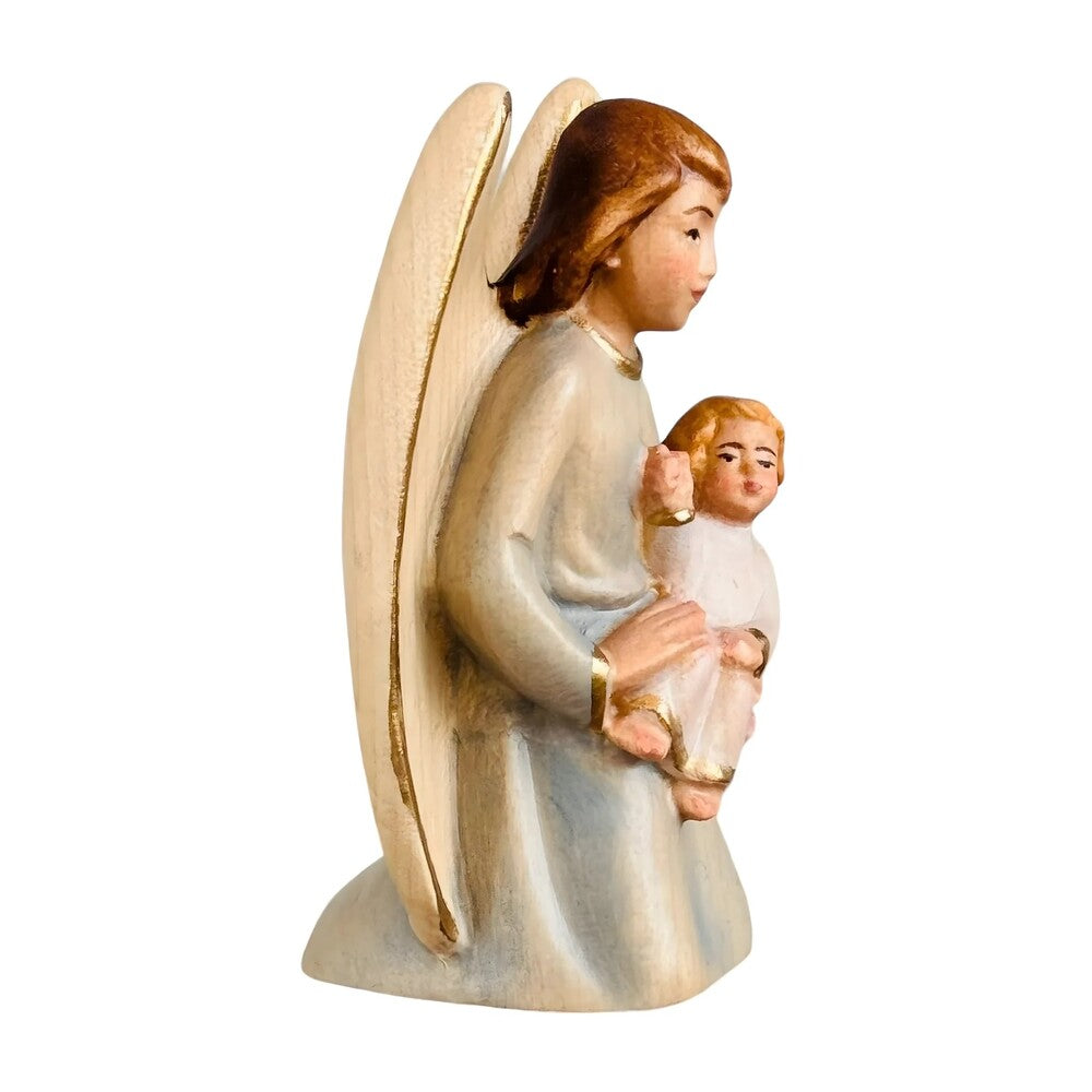 Guardian Angel with Child Hand-carved in Maple Wood
